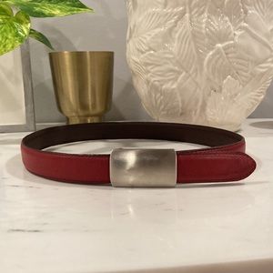 Red Leather Coach Belt